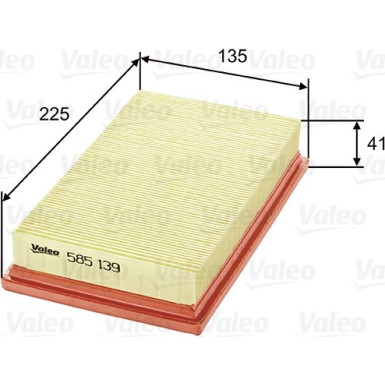 Valeo Luftfilter 585139