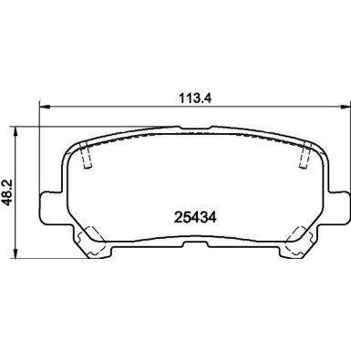 Hella Bremsbelagsatz, Scheibenbremse 8DB 355 020-601