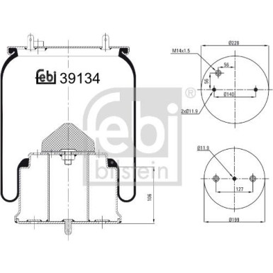 FEBI BILSTEIN 39134 Federbalg, Luftfederung
