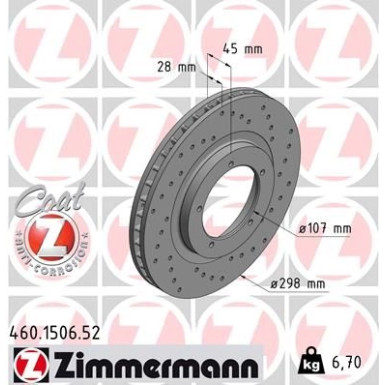 Zimmermann Bremsscheibe SPORT Z 460.1506.52