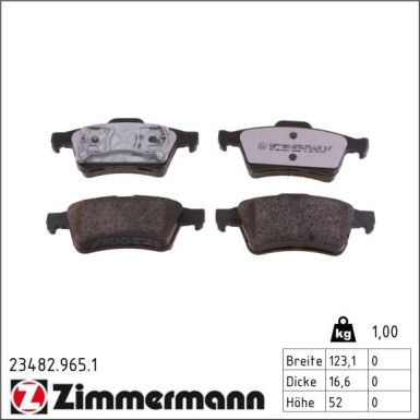 Bremsbelagsatz, Scheibenbremse 23482.965.1 Bremsbelagsatz, Scheibenbremse 23482.965.1