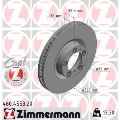Bremsscheibe 460.4553.20 Bremsscheibe 460.4553.20