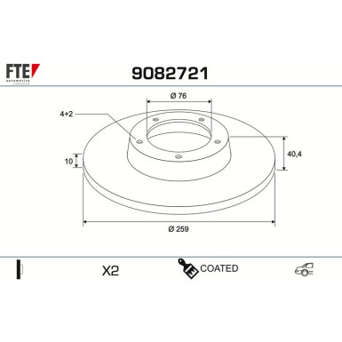 Bremsscheibe 9082721 Bremsscheibe 9082721