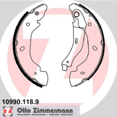 Zimmermann Bremsbackensatz 10990.118.9 Zimmermann Bremsbackensatz 10990.118.9
