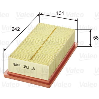 Valeo Luftfilter 585118