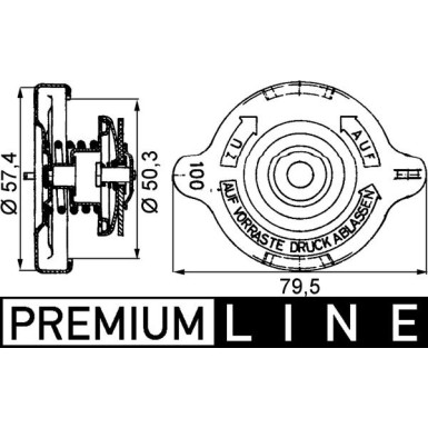Mahle Verschlussdeckel, Kühler BEHR Premium Line CRB 14 000P Mahle Verschlussdeckel, Kühler BEHR Premium Line CRB 14 000P