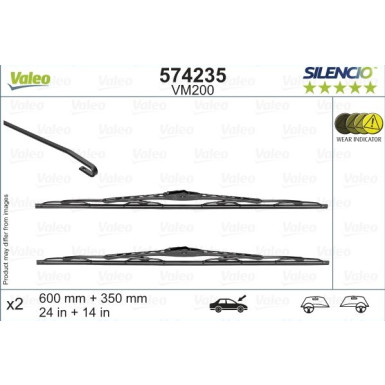 Valeo Wischblatt Scheibenwischer SILENCIO CONVENTIONAL SET 574235