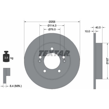 Textar Bremsscheibe PRO 92226103