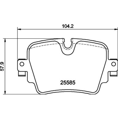 Hella Bremsbelagsatz, Scheibenbremse 8DB 355 021-161