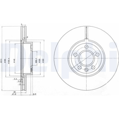 Delphi Bremsscheibe BG3719 Delphi Bremsscheibe BG3719