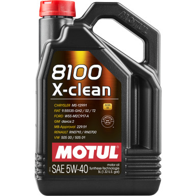MOTUL 5W-40 8100 X-CLEAN 109226 Motoröl, 5L