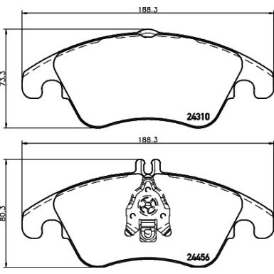Hella Pagid Bremsbelagsatz, Scheibenbremse 8DB 355 012-621 Hella Pagid Bremsbelagsatz, Scheibenbremse 8DB 355 012-621