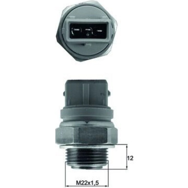 Mahle Temperaturschalter, Kühlerlüfter BEHR TSW 68