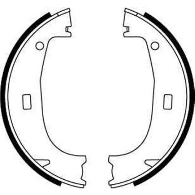 TRW Bremsbackensatz, Feststellbremse GS8594 TRW Bremsbackensatz, Feststellbremse GS8594