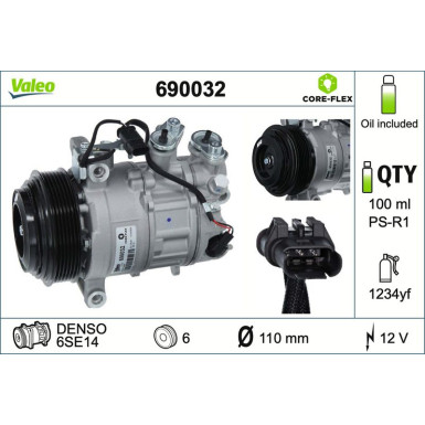 Kompressor, Klimaanlage 690032 Kompressor, Klimaanlage 690032