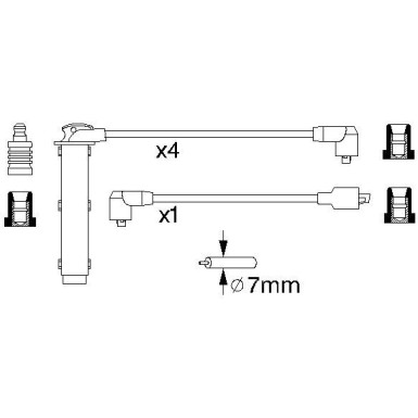 BOSCH Zündleitungssatz 0 986 356 748 BOSCH Zündleitungssatz 0 986 356 748