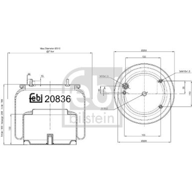FEBI BILSTEIN 20836 Federbalg, Luftfederung
