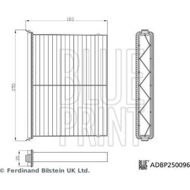 Blue Print Filter, Innenraumluft ADBP250096
