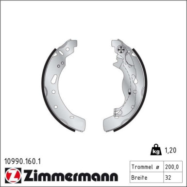 Bremsbackensatz 10990.160.1 Bremsbackensatz 10990.160.1