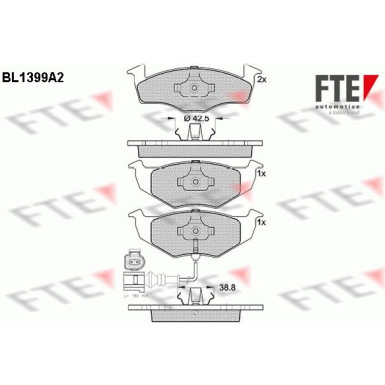 FTE Bremsbelagsatz, Scheibenbremse 9010172 FTE Bremsbelagsatz, Scheibenbremse 9010172