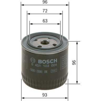BOSCH 0 451 103 004 Ölfilter BOSCH 0 451 103 004 Ölfilter
