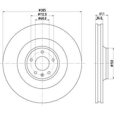 Hella Pagid Bremsscheibe Pro High Carbon 8DD 355 129-601
