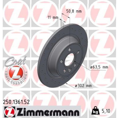 Zimmermann Bremsscheibe SPORT Z 250.1361.52
