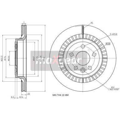 Maxgear Bremsscheibe 19-2335 Maxgear Bremsscheibe 19-2335