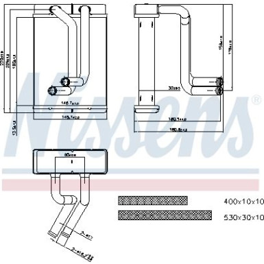 Nissens Wärmetauscher, Innenraumheizung 77508