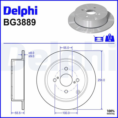 Bremsscheibe BG3889 Bremsscheibe BG3889