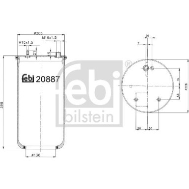 FEBI BILSTEIN 20887 Federbalg, Luftfederung