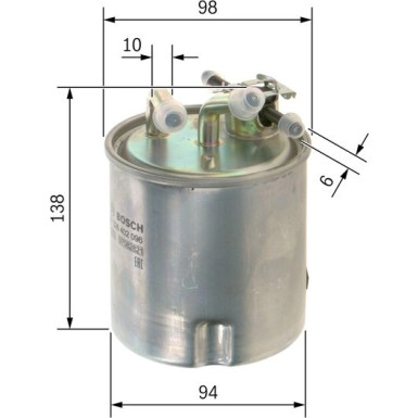 BOSCH Kraftstofffilter F 026 402 096 BOSCH Kraftstofffilter F 026 402 096