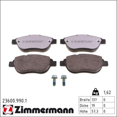 Bremsbelagsatz, Scheibenbremse 23600.990.1