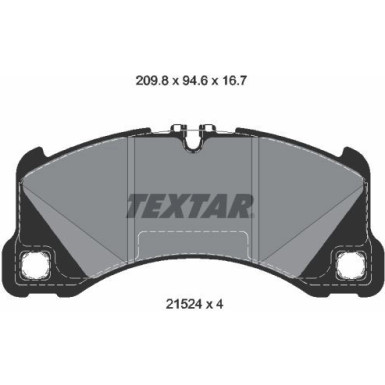 Textar Bremsbelagsatz, Scheibenbremse Q+ 2152401 Textar Bremsbelagsatz, Scheibenbremse Q+ 2152401