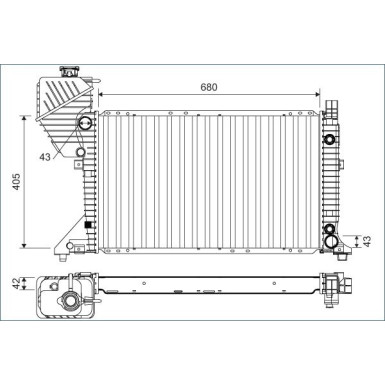 Kühler, Motorkühlung 701163 Kühler, Motorkühlung 701163