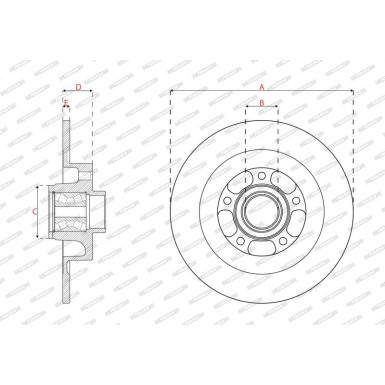 Ferodo Bremsscheibe PREMIER DDF2857C-1