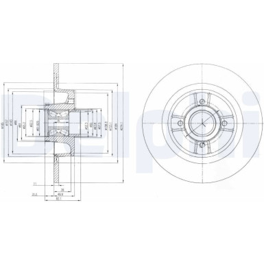Delphi Bremsscheibe BG9029RS