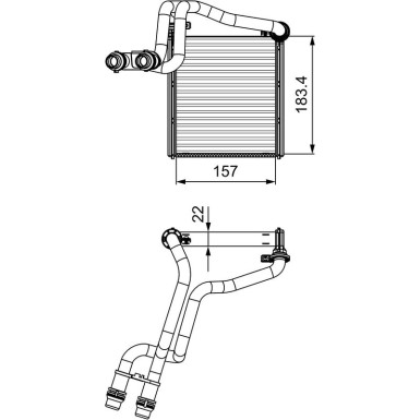 Valeo Wärmetauscher, Innenraumheizung 811536