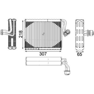 Mahle Verdampfer, Klimaanlage BEHR Premium Line AE 122 000P