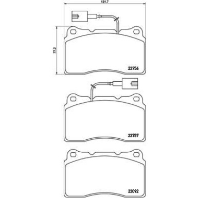 Brembo Bremsbelagsatz, Scheibenbremse PRIME LINE P 23 134