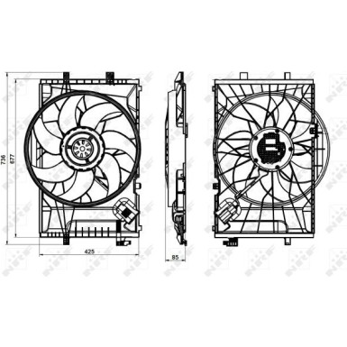 NRF Lüfter, Motorkühlung 47846