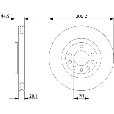 BOSCH Bremsscheibe 0 986 479 325 BOSCH Bremsscheibe 0 986 479 325