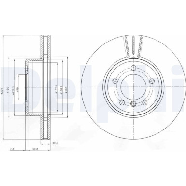 Delphi Bremsscheibe BG9871C