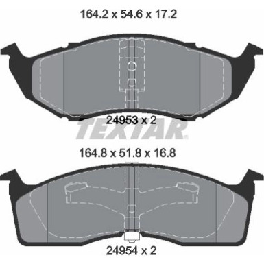 Textar Bremsbelagsatz, Scheibenbremse Q+ 2495301 Textar Bremsbelagsatz, Scheibenbremse Q+ 2495301