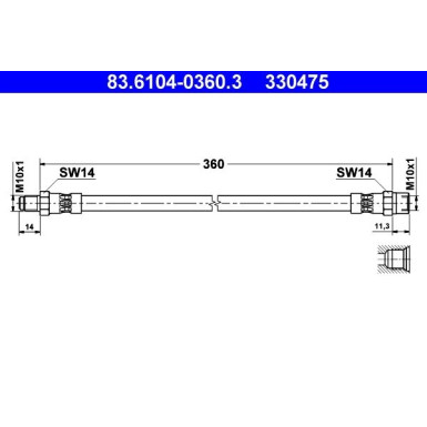 Bremsschlauch 83.6104-0360.3