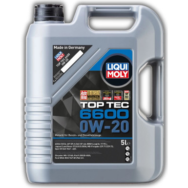 LIQUI MOLY 21441 Top Tec 6600 0W-20 Motoröl , 5l LIQUI MOLY 21441 Top Tec 6600 0W-20 Motoröl , 5l