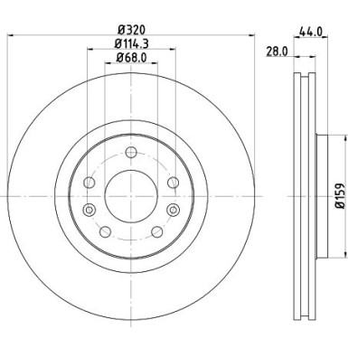 Bremsscheibe 8DD 355 129-111 Bremsscheibe 8DD 355 129-111