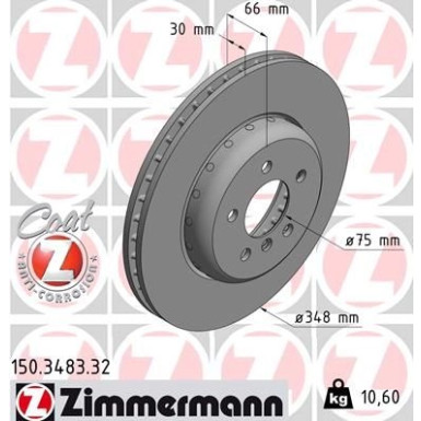 Zimmermann Bremsscheibe FORMULA F 150.3483.32