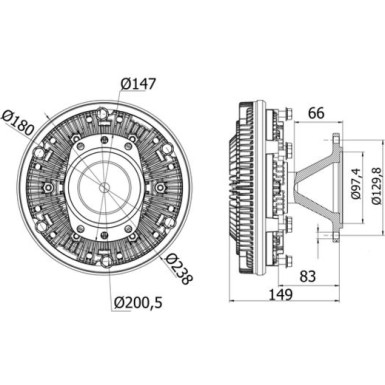 Mahle Kupplung, Kühlerlüfter BEHR CFC 8 000S