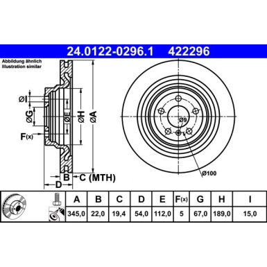 Bremsscheibe 24.0122-0296.1